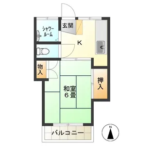 国領コーポ【1階】の間取り