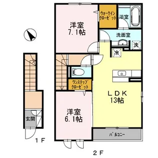 belle famille【2階】の間取り