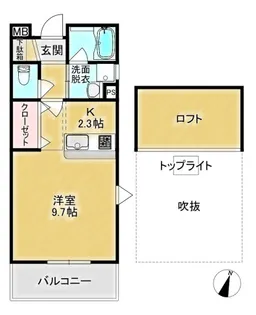ヴィラ・クオーレ【3階】の間取り
