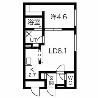 CLASSE月寒WEST(クラズ月寒ウエスト)【2階】の間取り