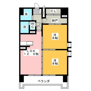 ゴールドハイツ渡辺【10階】の間取り