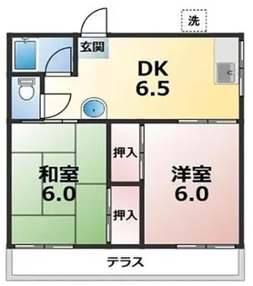ヴィラ霞【1階】の間取り
