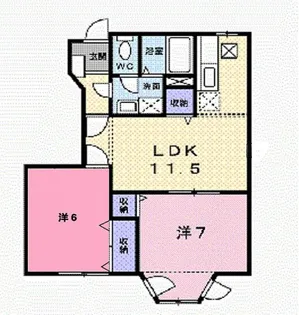 エクセル・エル【1階】の間取り