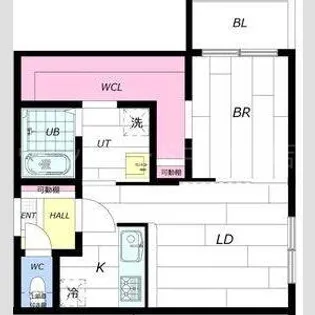 Ridges南郷【1階】の間取り
