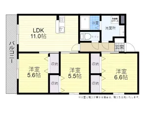 リサナ・ロッソ豊町【5階】の間取り