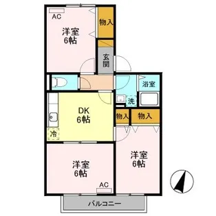 ロイスライブ F A【2階】の間取り