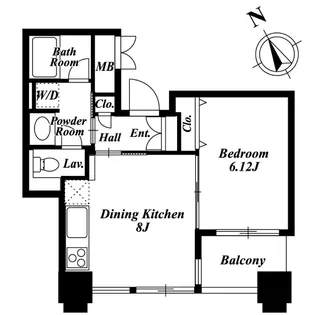 LaSante池田山【5階】の間取り