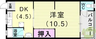 あまそらハイム氷室町A棟【2階】の間取り