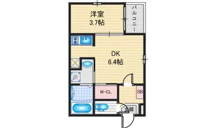 ラ・グラシューズ【2階】の間取り