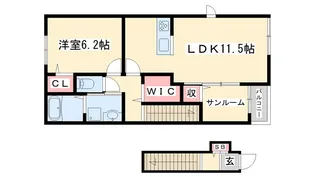 プロスペリテIV A棟【2階】の間取り