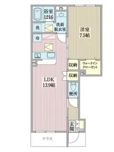 メゾン・ルピナス【1階】の間取り