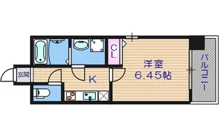 ウエンズ東心斎橋【8階】の間取り