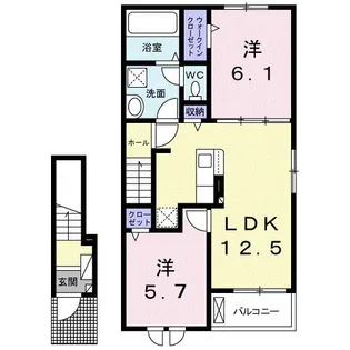 プラシード神代II【2階】の間取り