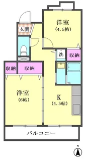 クレール伍番館【1階】の間取り