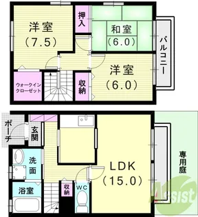 アーマビリータII【1階】の間取り