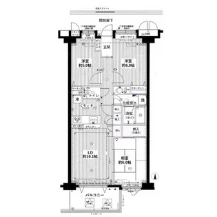 ダイアパレスグランジェ府中是政【4階】の間取り