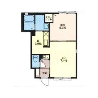 ディアスーJ参番館【2階】の間取り