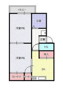 トリヴァンベール高柳弐番館【2階】の間取り