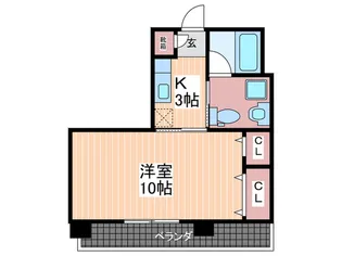ラフォーレ観音【3階】の間取り