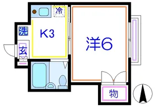 パークハイツ桜木【3階】の間取り