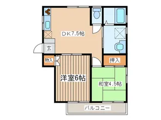 ハイツスリ-ラブ【2階】の間取り