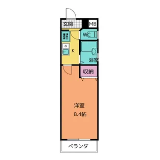 ワンライフ原【3階】の間取り