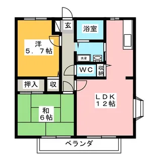 サンガーデン平林C【1階】の間取り