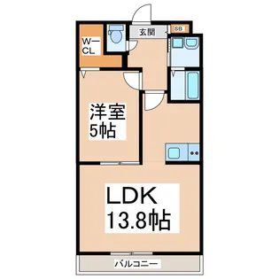 エレイネ菊陽【3階】の間取り