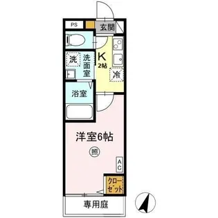 レジデンス平山【1階】の間取り