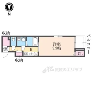 アプリコット野里【3階】の間取り