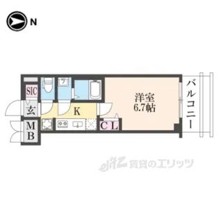 プレサンス京都東寺【4階】の間取り