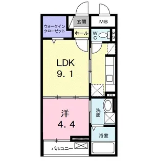 ソレイユ東久留米【2階】の間取り