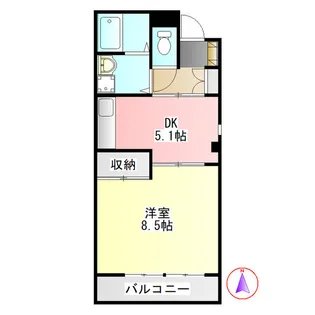 シャインハイツ【2階】の間取り