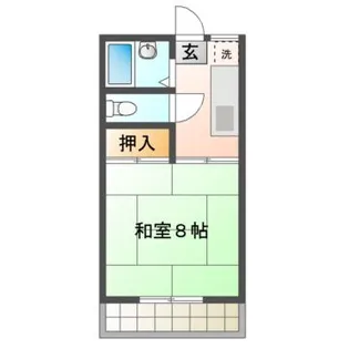 グリーンハイツ永井川A【2階】の間取り