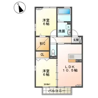 オークフォレストA【2階】の間取り