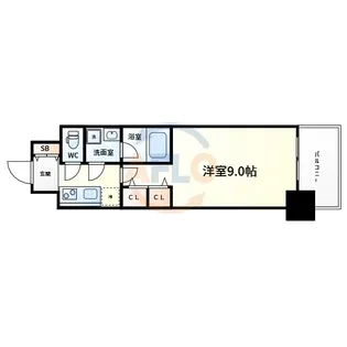 スプランディッド淀屋橋DUE【11階】の間取り