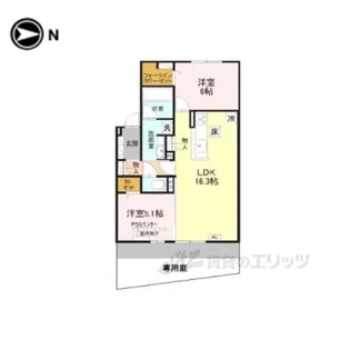 T-residence楠葉【1階】の間取り