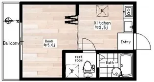 パティオ矢来【2階】の間取り