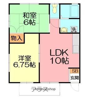 木村アパート(長屋)【1階】の間取り