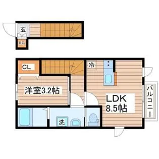 シエル宮町II【2階】の間取り
