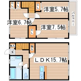 ベルネージュの間取り