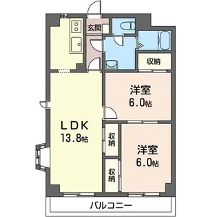 アベニューすみれが丘【SHM】【2階】の間取り