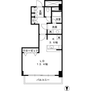 パシフィックロイヤルコートみなとみらいアーバンタワー【11階】の間取り
