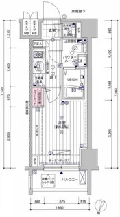 メインステージ南品川【8階】の間取り