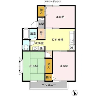 横浜ハウス【2階】の間取り