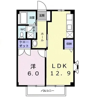シャルム中野C【2階】の間取り
