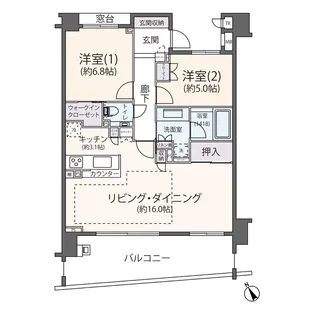プラウディア栗平II【3階】の間取り