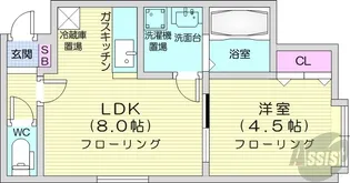 フェリス23【2階】の間取り