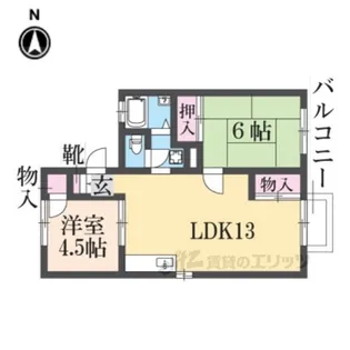 ハイツボナール【2階】の間取り