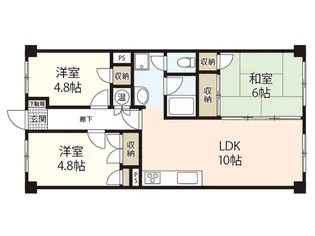 ハイツ翠苑【4階】の間取り